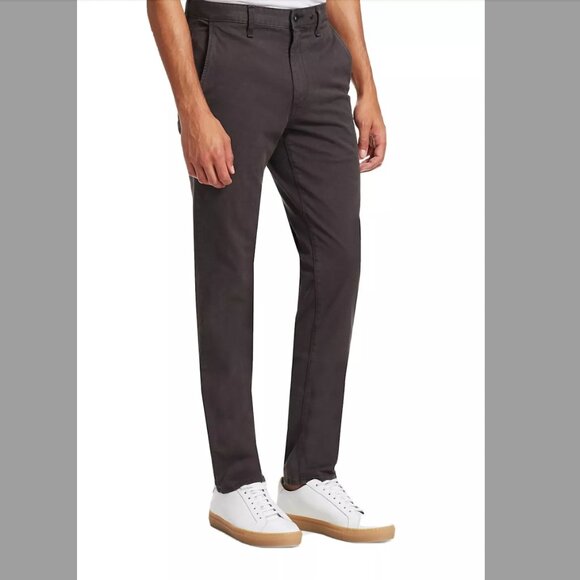 Rag & Bone Men’s Grey Fit 2 Slim Fit Mid Rise Classic Chino Pants Size 33 - Picture 1 of 10